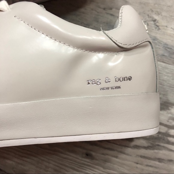 Rag & Bone Patent Polished Leather RB1 Low Sneaker - Picture 2 of 8